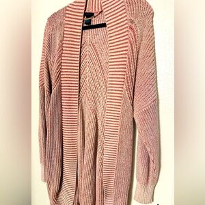 Women’s red white cardigan size 2X
